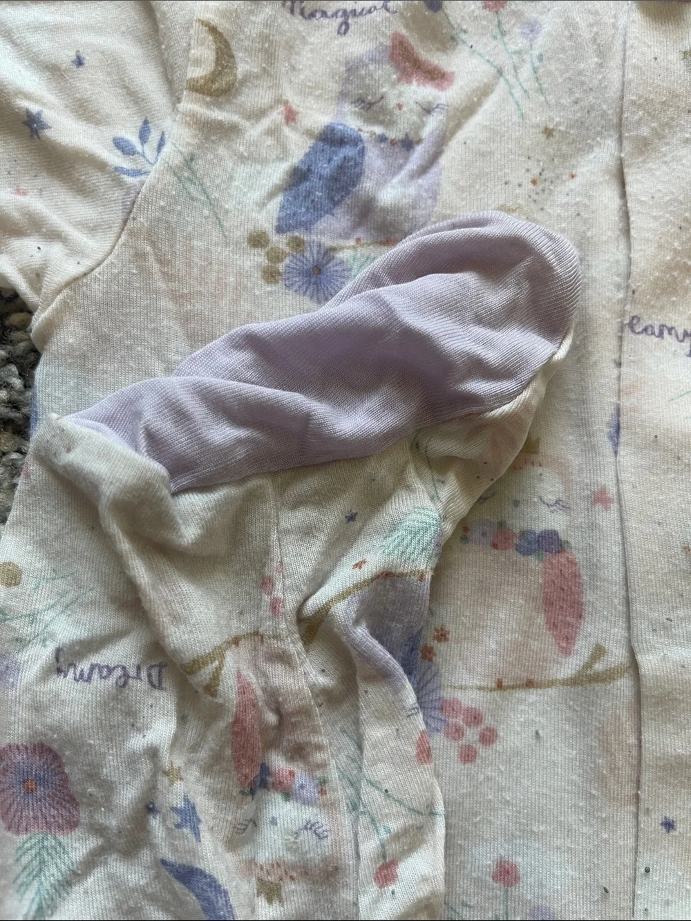 Magnetic Me Owl Print Footed Pajama - Size 3-6 months